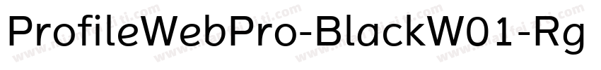 ProfileWebPro-BlackW01-Rg Regular字体转换